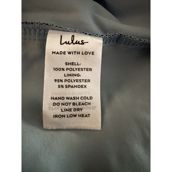 Lulu’s Cheerfully Perfect Blue Floral Jacquard Puff Sleeve Mini Dress Size M New - Picture 10 of 15